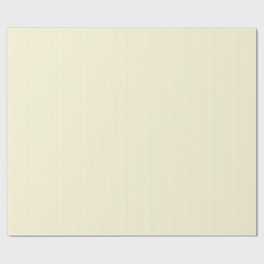 Elfenbeinweiße Streifen Muster Elegant 2024 Geschenkpapier (Flach)