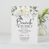 Elfenbeinweiße Wasserfarbe Blumengebäck Brautparty (Stehend Vorderseite)