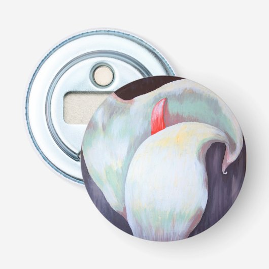 Elfenbeinweißer Orchid mit Lilac Lemon Hues Flaschenöffner (Vorderseite)