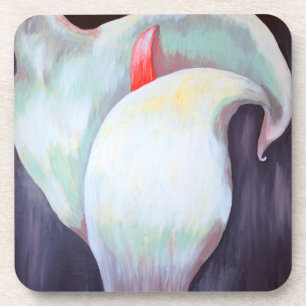 Elfenbeinweißer Orchid mit Lilac Lemon Hues Getränkeuntersetzer