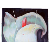 Elfenbeinweißer Orchid mit Lilac Lemon Hues Große Geschenktüte (Rückseite)