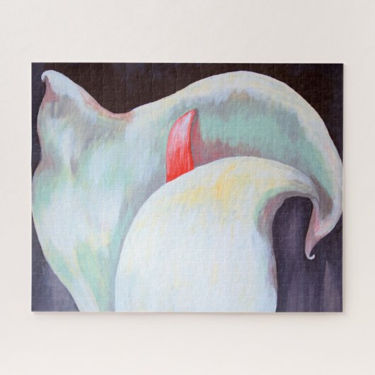 Elfenbeinweißer Orchid mit Lilac Lemon Hues Puzzle (Horizontal)