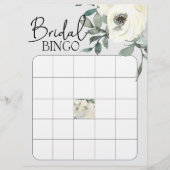 Elfenbeinweißes Aquarell Blumengebirge Brautparty (Vorderseite)