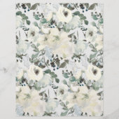 Elfenbeinweißes Aquarell Blumengebirge Brautparty  (Rückseite)