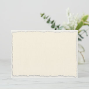 Elfenbeinweißes Faux-Deckle Save-the-Date-Vorlage Save The Date