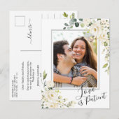 Elfenbeinweißrose-FOTO Hochzeitwechsel Postkarte (Vorne/Hinten)