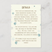 Elfenbeinwunder Wunderland Schneeflocke Hochzeitde Begleitkarte (Vorderseite)