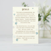 Elfenbeinwunder Wunderland Schneeflocke Hochzeitde Begleitkarte (Stehend Vorderseite)