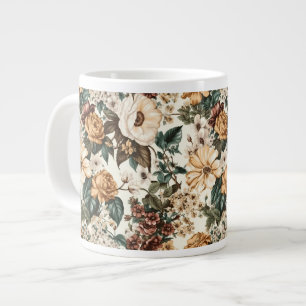 Elfenblumen im Vintage-Stil, mehrfarbiges Rosenmus Jumbo-Tasse