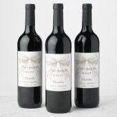 Elfenbogenperlen binden den Knoten Brautparty Weinetikett (Flaschen)