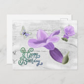 Elfenbrief lavendel postkarte (Vorne/Hinten)