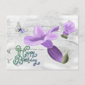 Elfenbrief lavendel postkarte (Vorderseite)