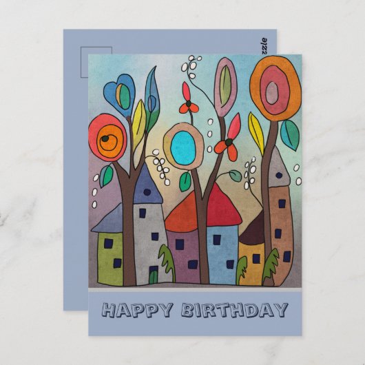 Elfendörfchen Postkarte (Vorne/Hinten)