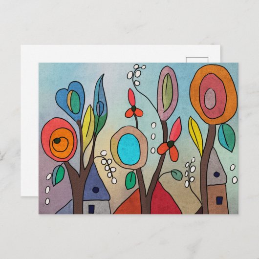 Elfendörfchen Postkarte (Vorne/Hinten)