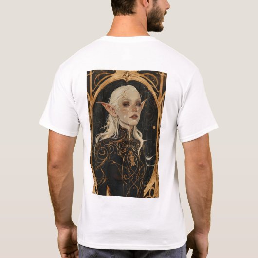 Elfenfrauportrait | Fantasy-T - Shirt (Rückseite)