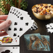 Elfenkönigin des Schleiers – Fantasy-Porträt Spielkarten (In Situ)