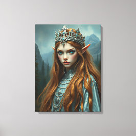 Elfenkönigin-Leinwand – Fantasy-Wandkunst Leinwanddruck