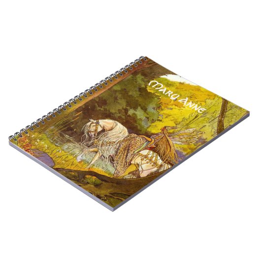 Elfenprinzessin im Wald Zeichenkette Rucksack Notizblock (Linke Seite)