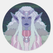 Elfenprinzessin Runder Aufkleber (Vorderseite)