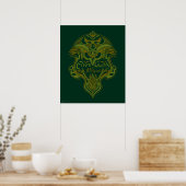 Elfenwächter des Mirkwood Shield Icon Poster (Küche)