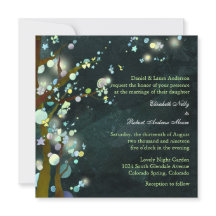 Elfenwald Rustikale Bäume Einladung zur Hochzeit