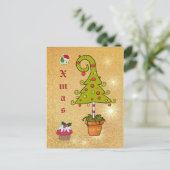 Elfenweihnachten Postkarte (Stehend Vorderseite)