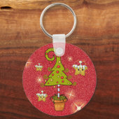 Elfenweihnachtsbaum Schlüsselanhänger (Vorderseite)