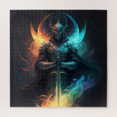 Elfenzauber: Ritter mit verzaubertem Schwert Puzzle (Vertikal)