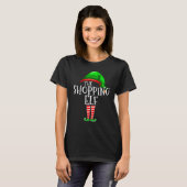 Elfergruppe im Shopping - Familienweihnachtsfest T-Shirt (Vorne ganz)