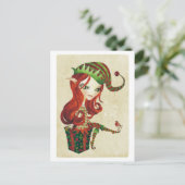 Elfie Christmas Grußkarten Feiertagspostkarte (Stehend Vorderseite)