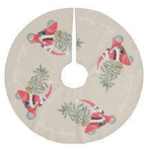 Elfin Santa Claus auf seinem Scooter