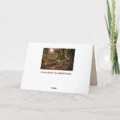 elfin treehouse Grußkarte Karte (Rückseite)