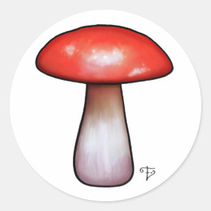 Elfland's Workshop Pilzsticker Runder Aufkleber