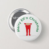Elf'n Elf Moon Christmas Button (Vorne & Hinten)