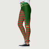 Elfo Navideño - Disfraz con Cinturón y Rayas Leggings (Links)