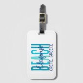 Elfonsi Beach Krete Griechenland (Ozean) Gepäckanhänger (Vorderseite Vertikal)