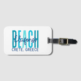 Elfonsi Beach Krete Griechenland (Ozean) Gepäckanhänger