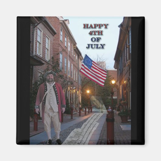 Elfreth-Alley am 4. Juli Magnet (Vorne)