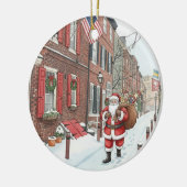 Elfreth's Alley in Philly at Christmas Keramik Ornament (Links)