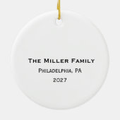 Elfreth's Alley in Philly at Christmas Keramik Ornament (Hinten)