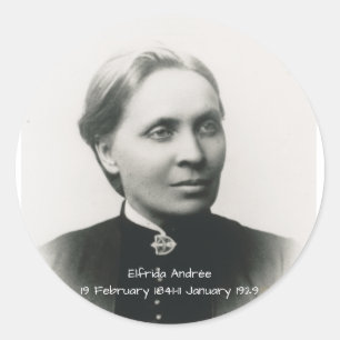 Elfrida Andrée Runder Aufkleber