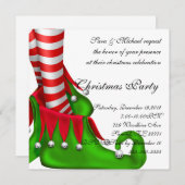 Elfschuh-Weihnachtseinladung Einladung (Vorne/Hinten)