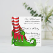 Elfschuh-Weihnachtseinladung Einladung (Stehend Vorderseite)