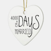 Elftes Jubiläum 11 Jahre Ehemann verheiratete Ehef Keramik Ornament (Links)