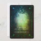 Elgant Gothic Aquamarin Rust Save the Date Gerahmt (Rückseite)