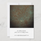 Elgant Gothic aquamarines Rostgold gerahmt Save The Date (Rückseite)