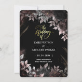 Elgant Gothic Rust Black Rose Save The Date (Vorderseite)