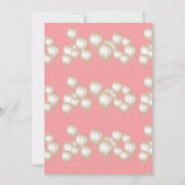 ELGANT MODERN BALLOON APRICOT PEACH GEBURTSTAG EINLADUNG (Rückseite)