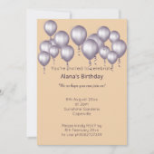 ELGANT MODERN DAMASK NAVY APRICOT EINLADUNG (Vorderseite)