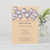 ELGANT MODERN DAMASK NAVY APRICOT EINLADUNG (Stehend Vorderseite)